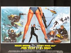 Pour vos yeux seulement (1981), James Bond, Affiche de film britannique originale en quad