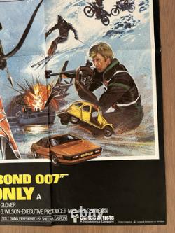 Pour vos yeux seulement (1981), James Bond, Affiche de film britannique originale en quad