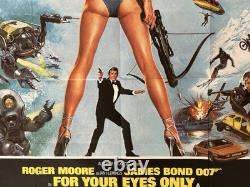 Pour vos yeux seulement (1981), James Bond, Affiche de film britannique originale en quad