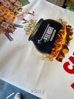 Poursuivez dans la jungle Original 1970 ÉNORME Affiche CANVAS 80 X 40 - ULTRA RARE