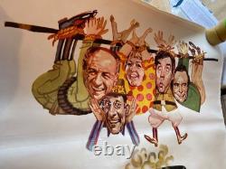 Poursuivez dans la jungle Original 1970 ÉNORME Affiche CANVAS 80 X 40 - ULTRA RARE