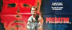Predator (1987) Affiche Originale Du Cinéma Quad Du Royaume-uni Schwarzenegger Excellent État