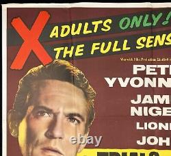 Procès d'Oscar Wilde Affiche de film originale Quad Peter Finch Yvonne Mitchell'60