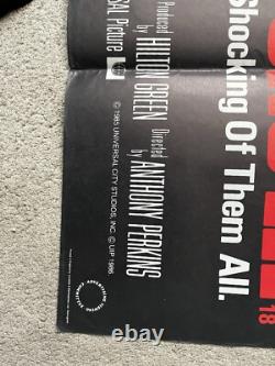 Psycho III Affiche de Film Originale Quad Anthony Perkins 1986