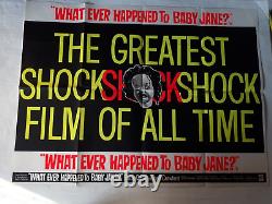 Qu'est-il arrivé à Baby Jane ? Affiche originale au format UK Quad 30x40 Bette Davis 1962