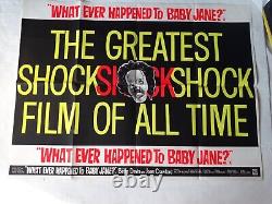 Qu'est-il arrivé à Baby Jane ? Affiche originale au format UK Quad 30x40 Bette Davis 1962