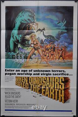 Quand Les Dinosaures Ont Dominé La Terre 1971 Original 27x41 Affiche De Cinéma Victoria Vetri