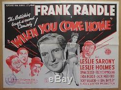 Quand Vous Parlez À La Maison (1948) Affiche Originale Du Film / Comédien Britannique, Frank Randle