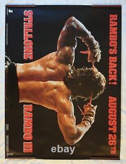 RAMBO 3 TEASER (1988) AFFICHE QUAD ORIGINALE DU ROYAUME-UNI 30 x 40