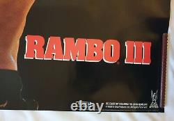 RAMBO 3 TEASER (1988) AFFICHE QUAD ORIGINALE DU ROYAUME-UNI 30 x 40