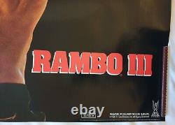 RAMBO 3 TEASER (1988) AFFICHE QUAD ORIGINALE DU ROYAUME-UNI 30 x 40