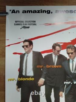 RESERVOIR DOGS (1992) excellent état original DOUBLE-FACE UK cinéma QUAD AFFICHE