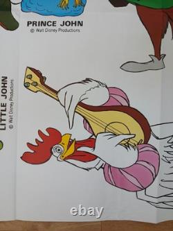 ROBIN DES BOIS (1973) affiches UK quad originales 'personnages découpés' Disney