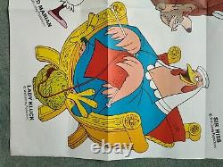 ROBIN DES BOIS (1973) personnages découpés originaux en paire affiche de film UK quad -DISNEY