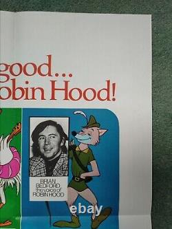ROBIN DES BOIS (1973) voix originales style affiche de film quad cinéma britannique DISNEY