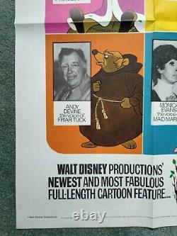 ROBIN DES BOIS (1973) voix originales style affiche de film quad cinéma britannique DISNEY