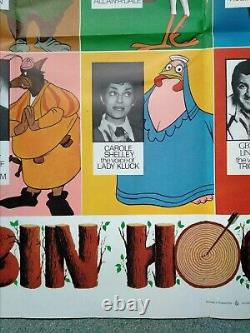 ROBIN DES BOIS (1973) voix originales style affiche de film quad cinéma britannique DISNEY
