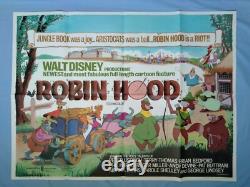 ROBIN HOOD (1973) affiche quad originale britannique de première sortie en SUPERBE ÉTAT
