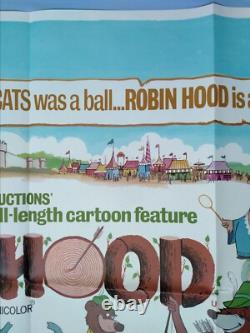 ROBIN HOOD (1973) affiche quad originale britannique de première sortie en SUPERBE ÉTAT