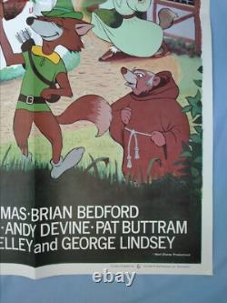 ROBIN HOOD (1973) affiche quad originale britannique de première sortie en SUPERBE ÉTAT