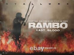 Rambo Dernier Sang (2019) Affiche Originale du Film, British Quad