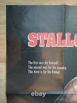 Rambo III (1988) Rare Affiche Originale Du Cinéma Quad Du Royaume-uni Sylvester Stallone