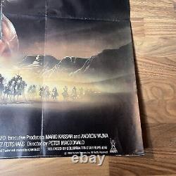 Rambo III 3 Stallone Affiche de cinéma pliée originale du Royaume-Uni, format quad 1988 en très bon état.