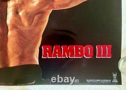 Rambo III affiche Quad teaser avancée originale de 1988 Sylvester Stallone