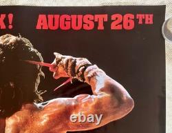 Rambo III affiche Quad teaser avancée originale de 1988 Sylvester Stallone