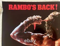 Rambo III affiche Quad teaser avancée originale de 1988 Sylvester Stallone