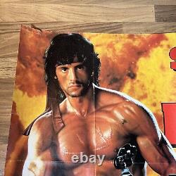 Rambo La Première Partie du Sang Partie II 2 Stallone Affiche de Film Originale UK Quad 1985