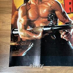 Rambo La Première Partie du Sang Partie II 2 Stallone Affiche de Film Originale UK Quad 1985