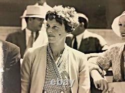 Rare Amelia Earhardt Et Fay Wray À L'ouverture Du 10ème Olympiad, L. A. 8/1/32 Pc351