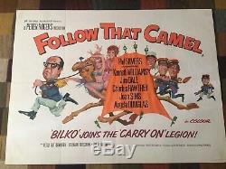 Rare Carry Originale Sur Follow That Camel Film Quad Poster