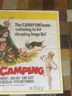 Rare Original Carry On Camping Quad Affiche De Film