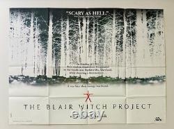 Rare TEASER pour BLAIR WITCH PROJECT Affiche de film vintage originale 1999 UK Quad
