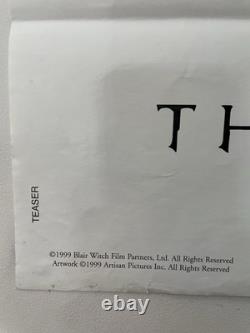 Rare TEASER pour BLAIR WITCH PROJECT Affiche de film vintage originale 1999 UK Quad