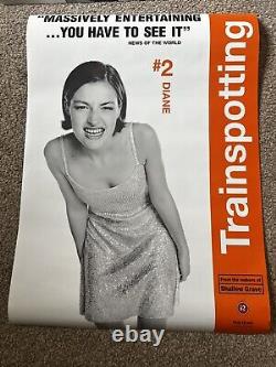 Rare ensemble complet d'affiches originales du film Trainspotting avec Ewan McGregor et Danny Boyle