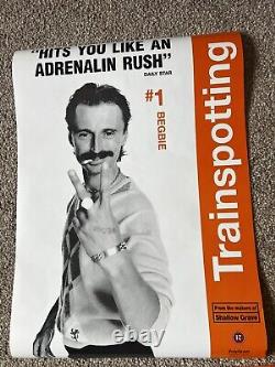 Rare ensemble complet d'affiches originales du film Trainspotting avec Ewan McGregor et Danny Boyle