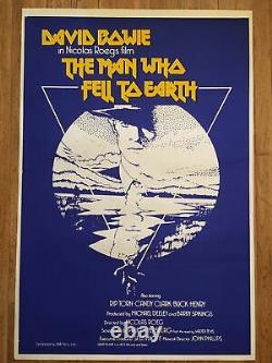 Rare'the Man Who Fell To Earth 1976 Affiche De Cinéma Britannique David Bowie