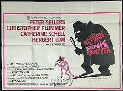 Retour De La Pink Panther Original Quad Affiche De Cinéma Peter Sellers 1975