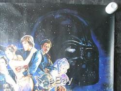 Retour Du Jedi Original Uk Quad Affiche Du Film 1983 Très Rare Affiche Rolled