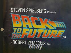 Retour Vers Le Futur (rolled) 1985 Uk Quad Cinéma Film Poster Michael J Fox