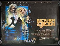 Retour du Jedi Affiche Originale Quad Film 1997 Édition Spéciale RR Star Wars