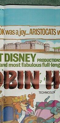 Robin Hood (1973) Cinéma Original Du Royaume-uni Première Sortie Quad Film Affiche Disney