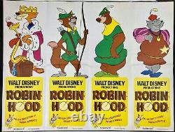 Robin Hood Original Quad Affiche De Cinéma Walt Disney 1973