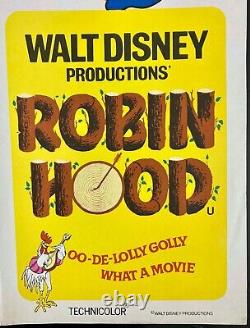 Robin Hood Original Quad Affiche De Cinéma Walt Disney 1973