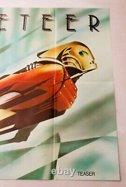 Rocketeer Original 1991 Royaume-uni Quad Teaser Film Poster Cinéma Plié Bande Dessinée