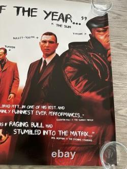 SNATCH UK QUAD ORIGINAL DOUBLE FACE AFFICHE DE FILM 30 x 40 NEUF BRAD PITT