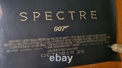 SPECTRE (JAMES BOND) Affiche Originale de Cinéma du Royaume-Uni en Exposition 2 Faces Quad